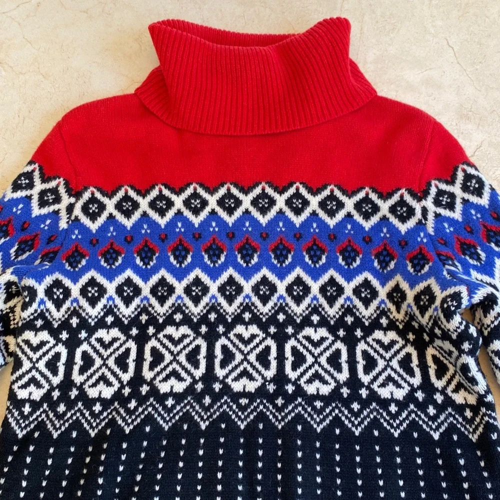 L.L. Bean Signature Nordic 100% Merino Wool Sweater - Picture 3 of 15